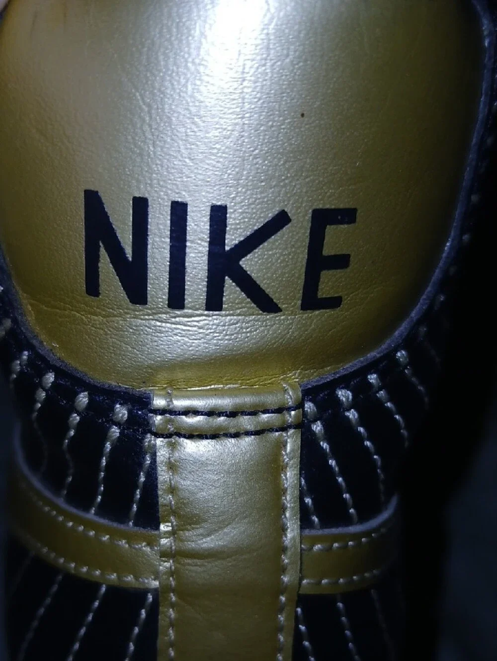 Nike Womens Blazer High Black and Gold Sunray Hi Top Sneakers Sz: 6.5